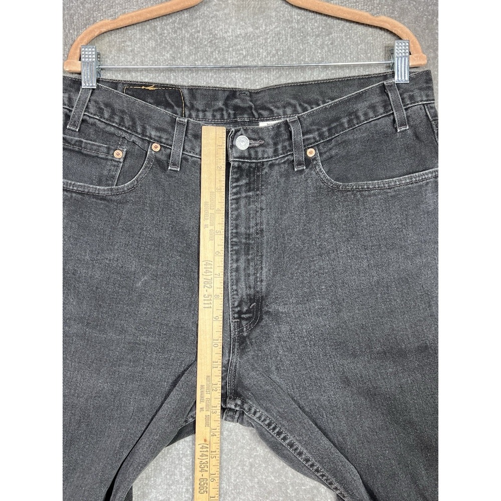 Levis 550 Jeans Mens Size 38x34 Black Denim Relaxed Fit Cotton 5 Pocket USA Made - Picture 6 of 8